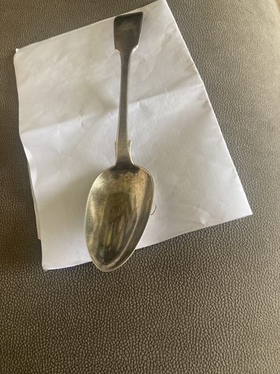 Silver spoon 9inches long in excellent condition made by famous silversmith George Waterhouse weighs 2.78 ounces