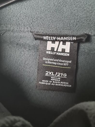 Mens Helly Hansen Polartec Fleece Top Quarter Zip Green Size Xxl Double Extra Large