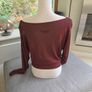 Zara burgundy fine knit uk10 bnwot Image 6