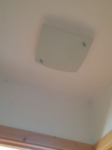 Pair of glass LED ceiling lights