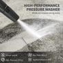 2200W High Pressure Washer, 170 Bar Pressure, 420 L/h Flow, Portable Electric Power Washer Jet Wash Cleaner with Adjustable Nozzle 6M Hose and Hose Reel for Home Patio Car Driveway Image 3