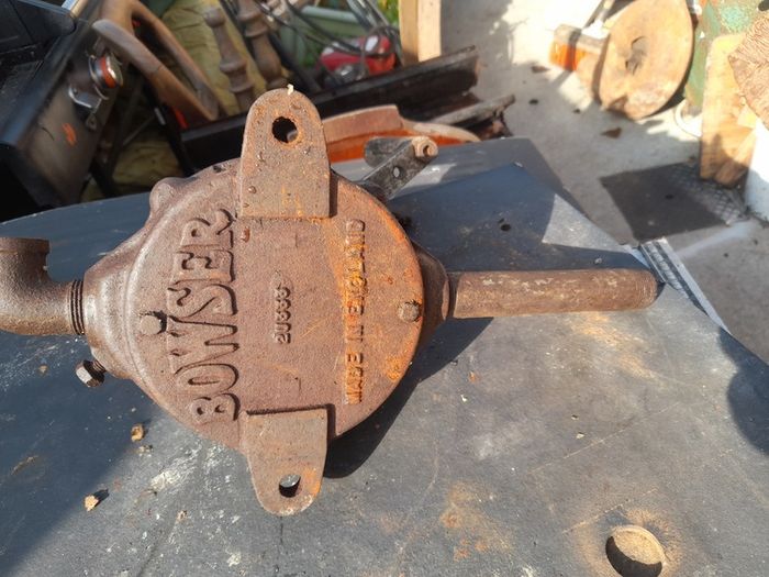 Antique Diesel Transfer Rotary Hand Operated Bowser Pump Made in England