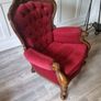 Queen Anne style armchairs and sofa Image 6