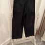 Topshop Black Wide Leg Cut off Jeans Waist 28 size 10 Image 3