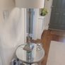 silver table lamp and table Image 2