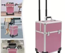 Makeup Trolley Case Cosmetic Case Pink