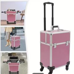 Makeup Trolley Case Cosmetic Case Pink
