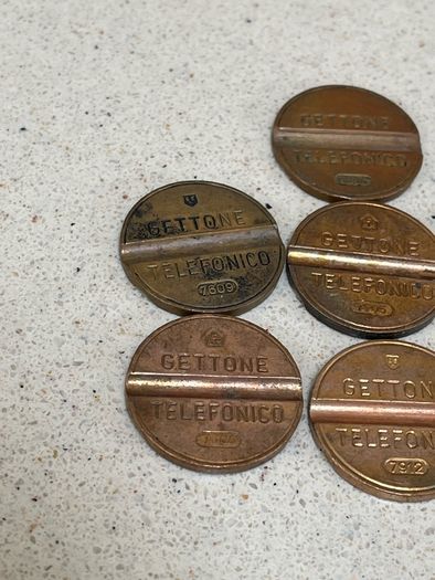 Telephone Token Italian lot of 7