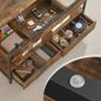 Height-Adjustable Lift-Top Coffee Table XL  with Storage 120 cm Industrial Design Image 5