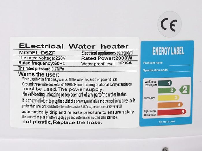 Electric Storage Water Heater 50L 80L 100L 120L Instantaneous Water Heater