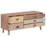 TV Cabinet with 5 Drawers 90x30x40 cm Solid Pinewood Image 4