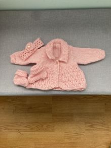 Baby cardigan pink NB
