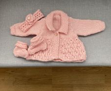Baby cardigan pink NB