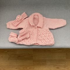 Baby cardigan pink NB