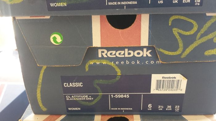 Reebok Classic CL Attitude+ Women Size-UK-3.5/EUR-36 1-59845 Black/Sheer Grey Limited Edition-2001