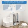 8-Cube Clothes Closet, Plastic Wardrobe with Doors & 1 Hanger, Modular Storage Organizer, Deeper Cubes for Larger Space Image 5