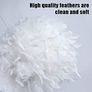 Feather Pendant Light, LED White Feather Lamp Shade Ceiling, E27 Light Fittings Ceilings, Applicable to Bedroom, Living Room, Dining Room Image 4