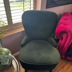 Forest green occasional chair