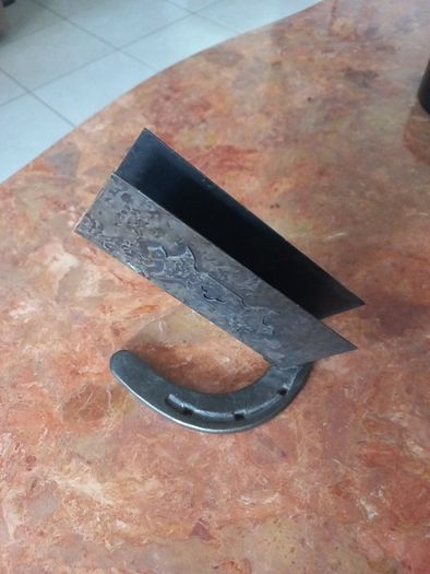 Normandy vintage trench art horseshoe matchbox holder