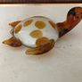 Glass Turtle Amber/ White ornament Image 5