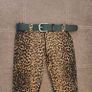 Animal print Ruched bum leggings with belt loops, size 10 Image 2