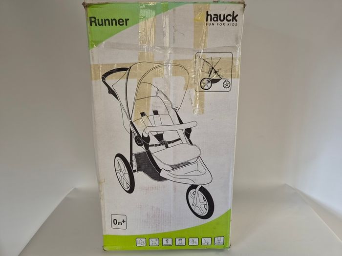 Hauck Runner Olive - Black -Robust Tricycle Buggy with Pneumatic Wheels