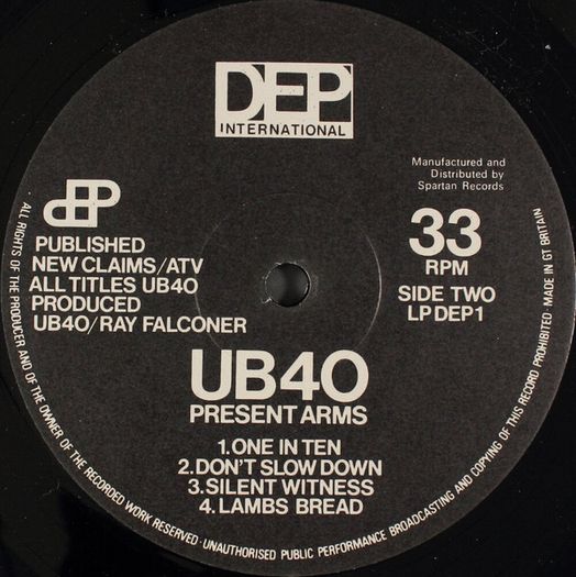 UB40  Present Arms LP +12"