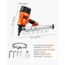 Framing Nailer, 50 to 90 mm 21 Degree Full Round Head Pneumatic Framing Nailer with Dual Trigger Modes & Tool-Less Depth Adjustment, 80-120PSI Pro Air Nail Gun for Framing Flooring Decking Image 5