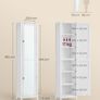 Tall Bathroom Cabinet with Full Length Mirror White 160 cm Image 5