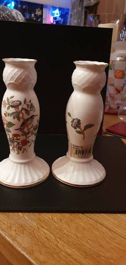 Aynsley Fine Bone China Pair of Candlestick Holders