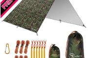 Hammock Rain Fly Tent Tarp, 3m x 3m Tarpaulin Portable Sunshade Lightweight Waterproof Groundsheet Windproof Camping (FREE SHIPPING)