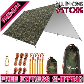 Hammock Rain Fly Tent Tarp, 3m x 3m Tarpaulin Portable Sunshade Lightweight Waterproof Groundsheet Windproof Camping (FREE SHIPPING)