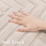 Washable Rugs Living Room 120 x 160 cm Anti Slip Rugs Classic Large Rugs for Bedroom Short Pile Modern Design Floor Mat Soft Touch Geometric Rugs for Kitchen Office Home Decor, Cream Image 4