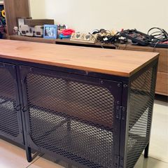 TV bench, black, 150x36x54cm