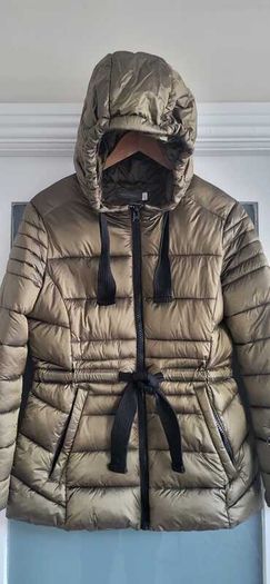 MINT VELVET Gold Tone Puffer Jacket Sz 12 UK - Rrp 220 (New)