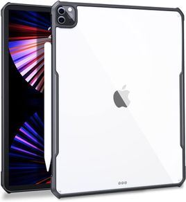 XUNDD Case for iPad Pro 11 Inch 2021 (3rd Generation), Slim Clear Backshell, Shock Absorption Soft TPU Edge Bumper [Support Apple Pencil Charging] - Black