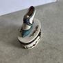 Vintage Antique Oval Ceramic Shoe Trinket Box Hinged Lid Floral Design Jewellery Box Victorian Shoe Trinket Box Image 8