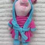 Disney Winnie The Pooh Piglet In Dressing Gown Robe approx. 35 cm. Plush Used Please see photos Image 9