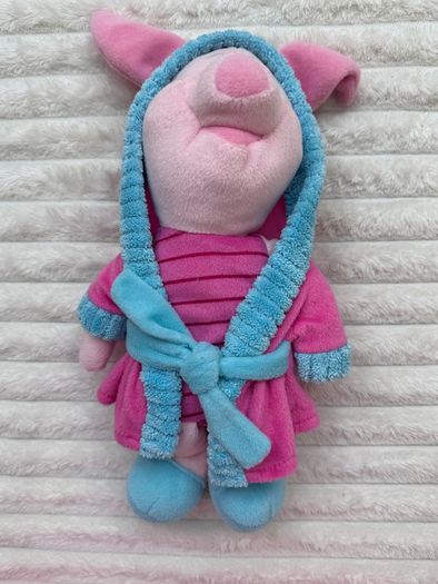 Disney Winnie The Pooh Piglet In Dressing Gown Robe approx. 35 cm. Plush Used Please see photos