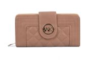 New Stylish Khaki - Quilted Metail Detail Trim Purse
