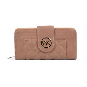 New Stylish Khaki - Quilted Metail Detail Trim Purse