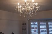 Maria Theresa Crystal Chandelier Lights, Clear Glass K9 Crystal 6 Arms Ceiling Light Fixture LED Pendant Lighting for Living Room, Dining Room, Hallway, Stairway, Lounge, Size: D58cm H53cm (FREE POSTAGE)