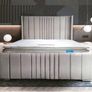 New Ottoman Storage Panel Plush Velvet Upholstered Bed Frame Double & King Size Image 4
