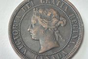 1881 H Canadian Large One Cent Coin Canada