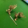 Vintage Silver Plated Brass Cockerel Ornaments Pair Image 4