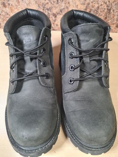 womens Timberland  NELLIE CHUKKA boots Black leather waterproof ankle boots Size UK 5.5 EU 38.5