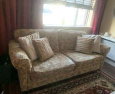 3 seater matching footstool and rug