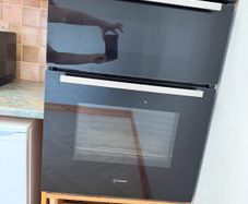 Indesit Aria Black Electric Double Oven