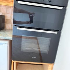 Indesit Aria Black Electric Double Oven