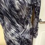 Ghost Dark Grey Print Wrap Dress - Size 10 Image 2
